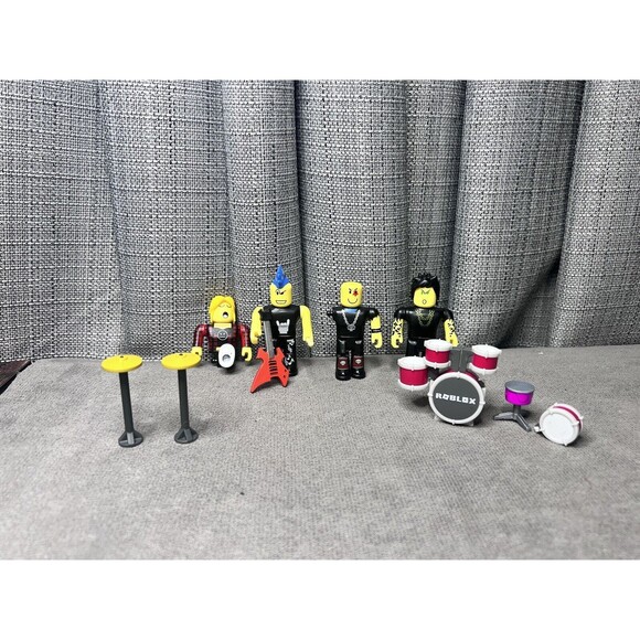 ROBLOX Punk Rocker Figures Drums Guitar Lot Toy Video Game Incomplete - Picture 1 of 11